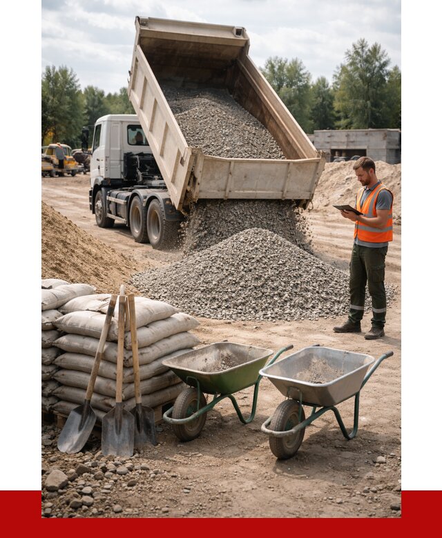 Доставка нерудных материалов в Сергиевом Посаде от 1228 руб. | ПРОНЕРУДСгп