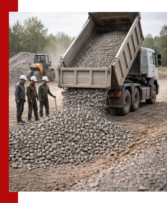 Доставка гравийного щебня фракции 70-120 в Сергиевом Посаде