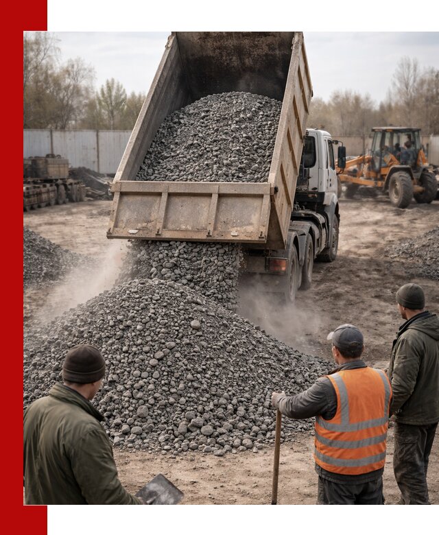 Доставка шлакового щебня в удобные сроки по выгодной цене в Сергиевом Посаде