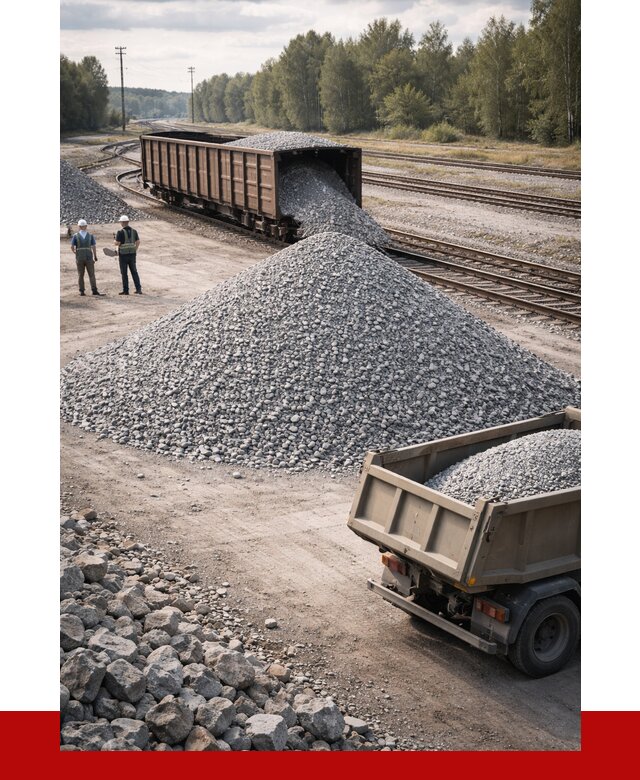 Железнодорожный щебень 20-60 в Сергиевом Посаде от 1740 р. | ПРОНЕРУДСгп