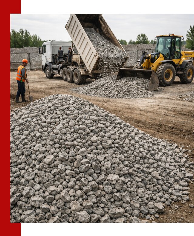 Доставка бетонного щебня фракции 40-70 в Сергиевом Посаде