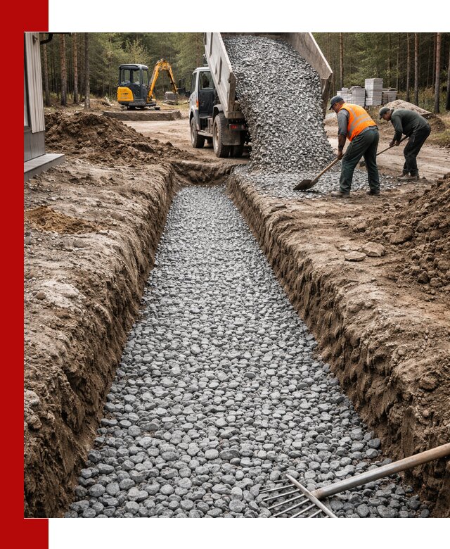 Щебень для дренажа с доставкой в Сергиевом Посаде высокого качества