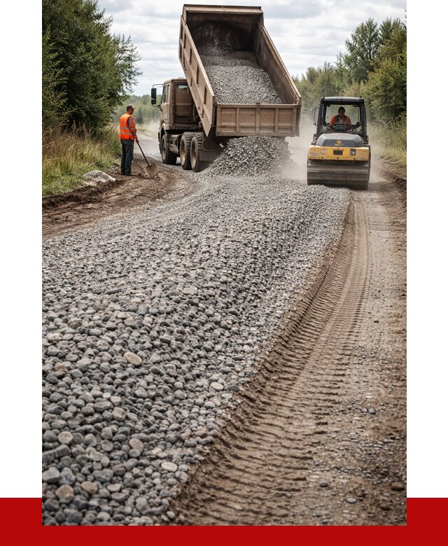 Щебень для отсыпки дороги в Сергиевом Посаде от 2763 р. ПРОНЕРУДСгп