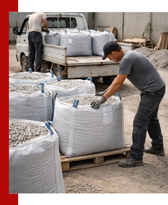 Доставка щебня в мешках по выгодным ценам в Сергиевом Посаде