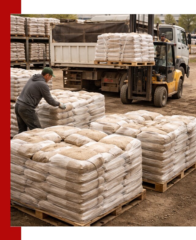 Карьерный песок в мешках с доставкой в Сергиевом Посаде