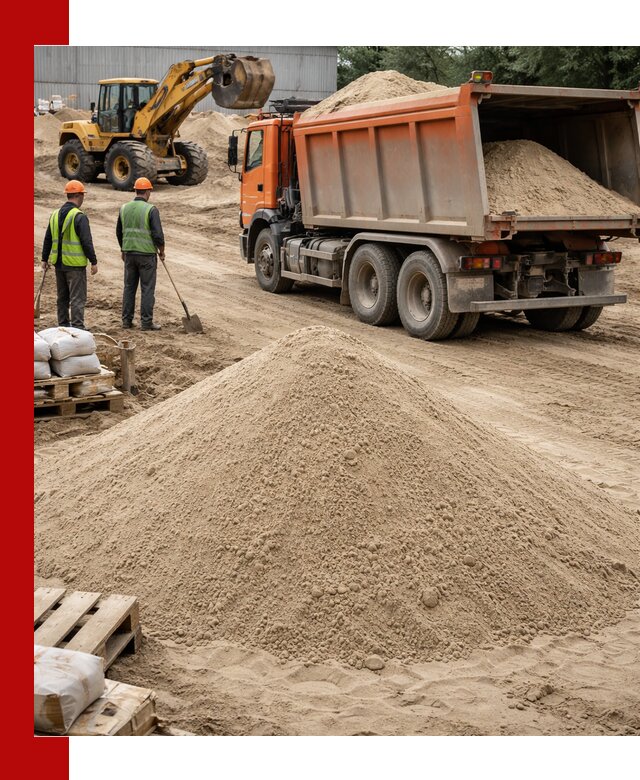 Доставка и продажа мытого речного песка в Сергиевом Посаде