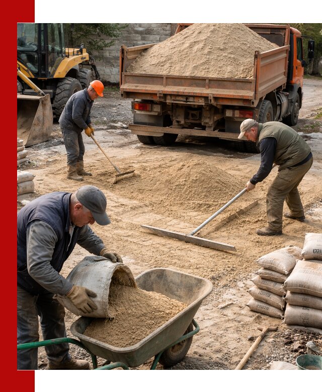Поставка песка для стяжки в Сергиевом Посаде с быстрой доставкой