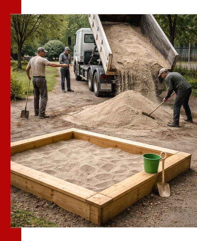 Песок для песочницы с доставкой в Сергиевом Посаде недорого и чистый