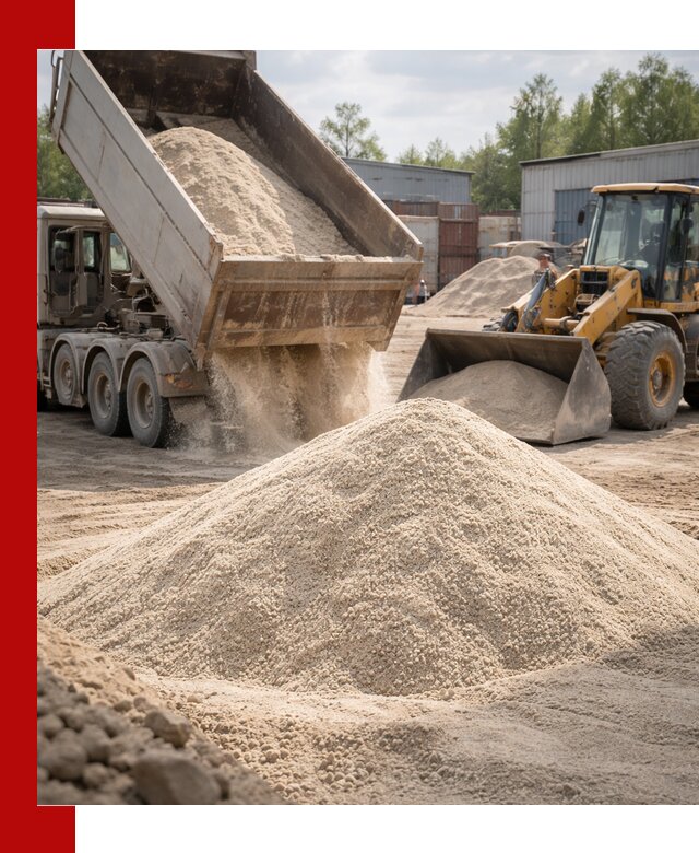 Кварцевый песок с доставкой в Сергиевом Посаде для строительных работ