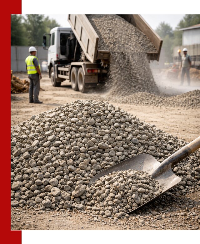 Доставка гравия фракции 20-40 в Сергиевом Посаде с самосвалами