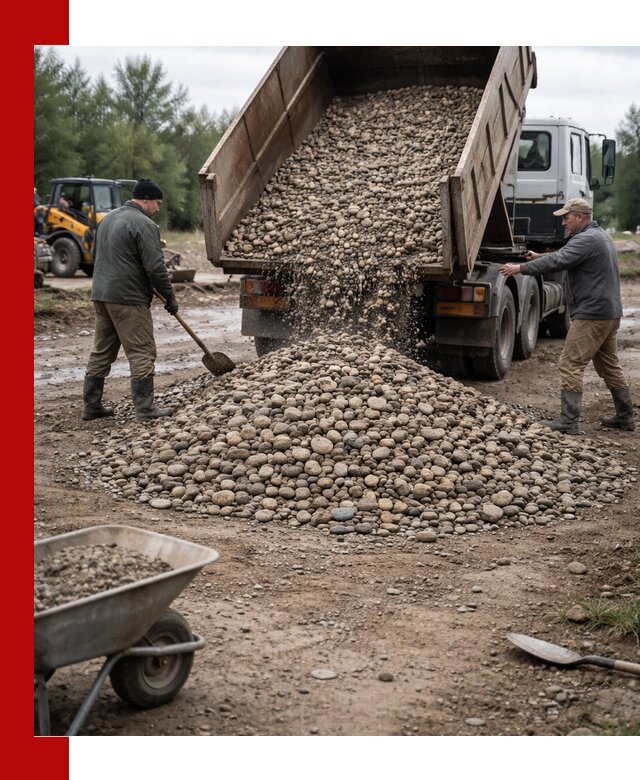 Доставка гальки речной оптом и в розницу в Сергиевом Посаде