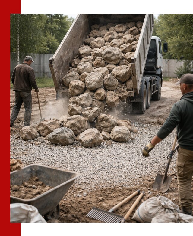 Доставка и укладка булыжника в Сергиевом Посаде