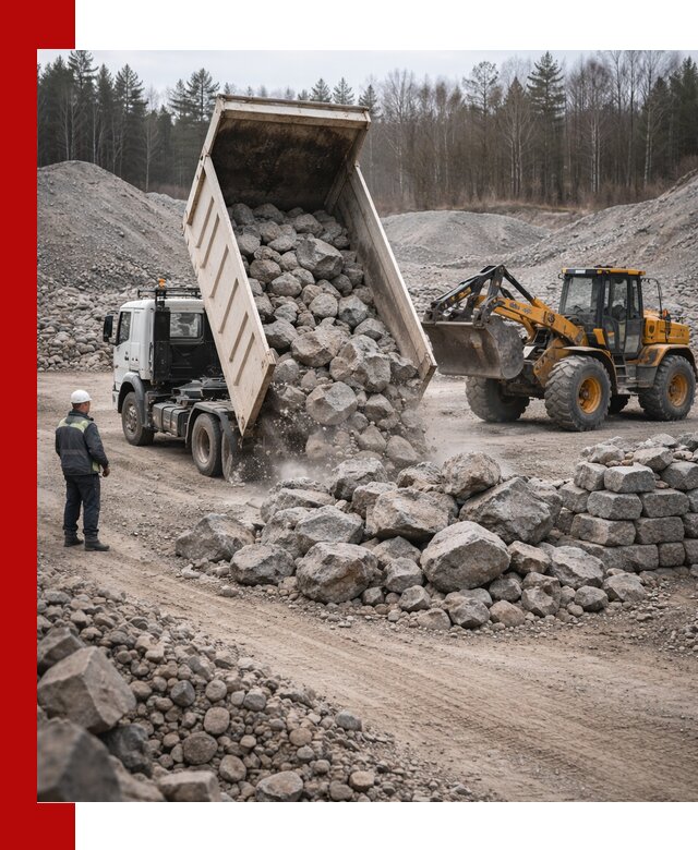 Доставка и продажа бутового гранитного камня в Сергиевом Посаде