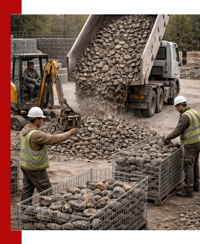 Камень для габионов фракция 100–201 в Сергиевом Посаде