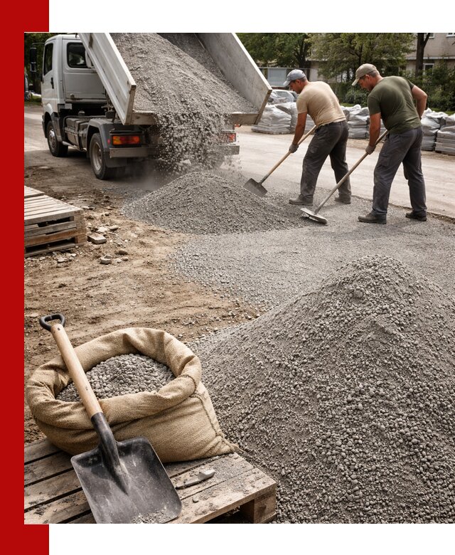 Отсев для тротуарной плитки в Сергиевом Посаде — доставка и укладка