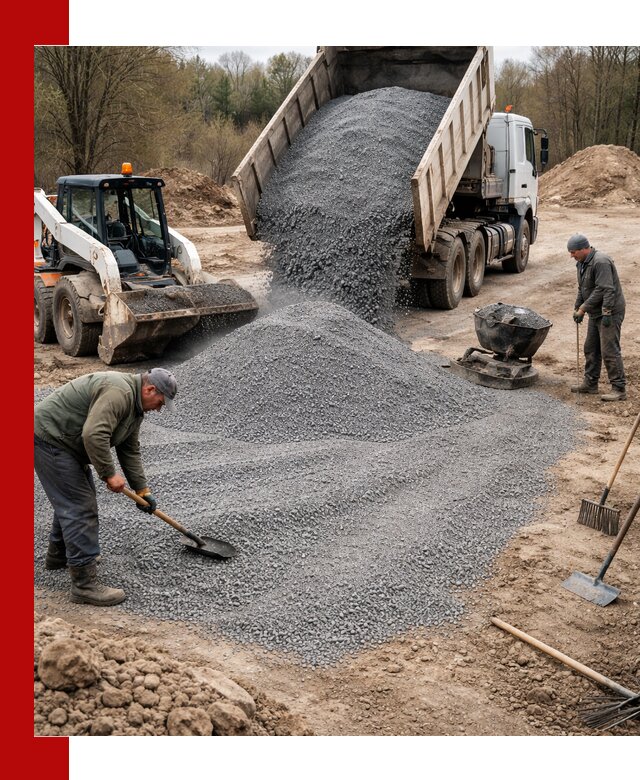 Отсев для подсыпки в Сергиевом Посаде — доставка и подсыпка на участок