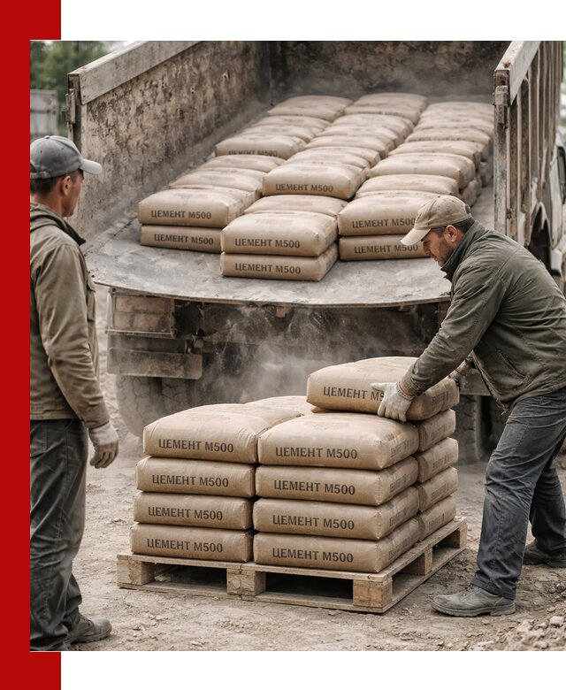 Цемент М500 с доставкой самосвалом в Сергиевом Посаде