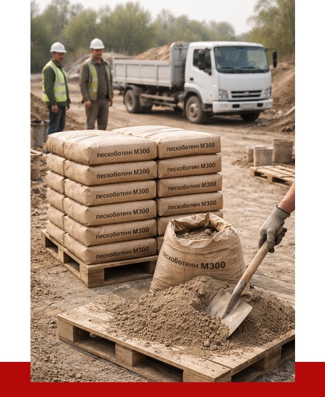 Пескобетон М300 в Сергиевом Посаде с доставкой от 4759 р. за куб | ПРОНЕРУДСгп