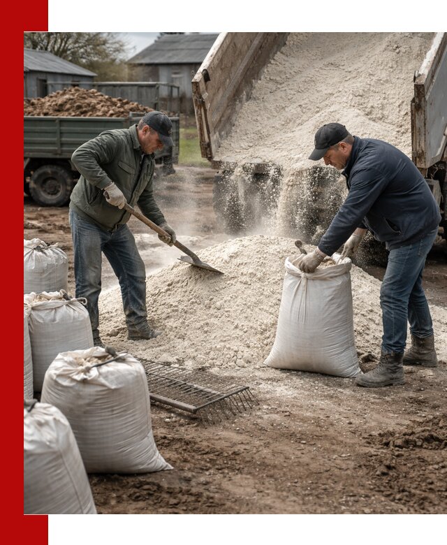 Доставка извести пушонки в Сергиевом Посаде оптом и мелким оптом