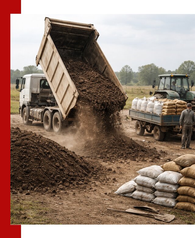 Доставка грунта и удобрений оптом в Сергиевом Посаде для сельхоз и строительства