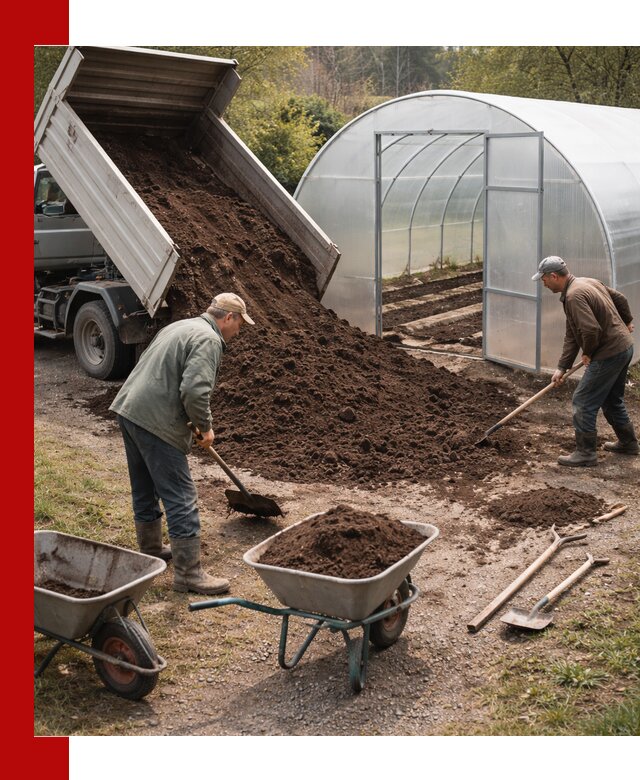 Грунт для теплицы с доставкой в Сергиевом Посаде — плодородный субстрат под растения