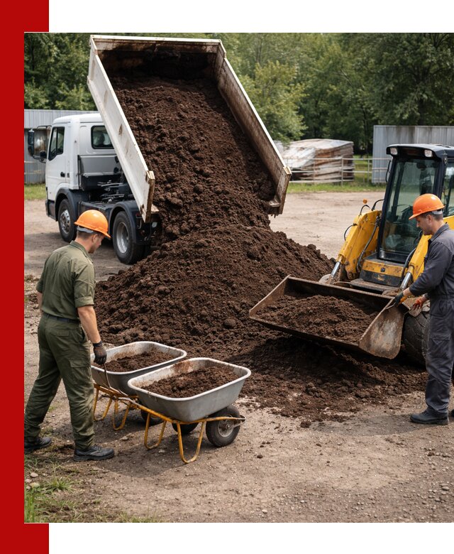 Доставка торфо-земляной смеси в Сергиевом Посаде для огорода и ландшафта