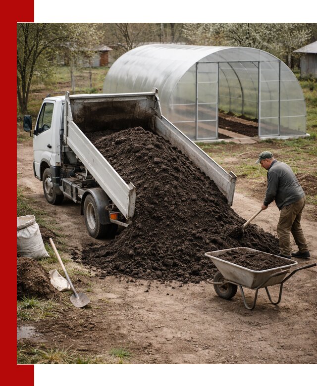 Чернозем для теплицы с доставкой в Сергиевом Посаде