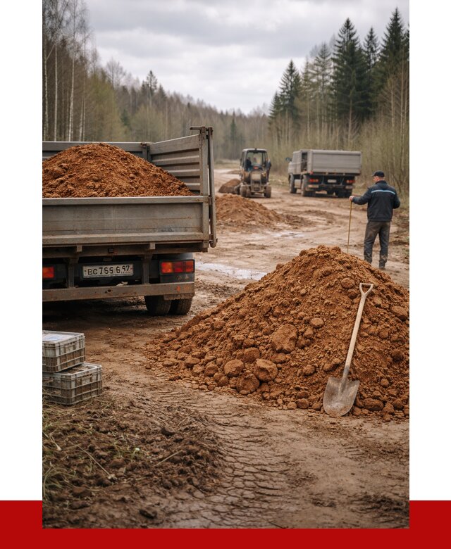 Глина и суглинки в Сергиевом Посаде от 4605 р. за куб | ПРОНЕРУДСгп