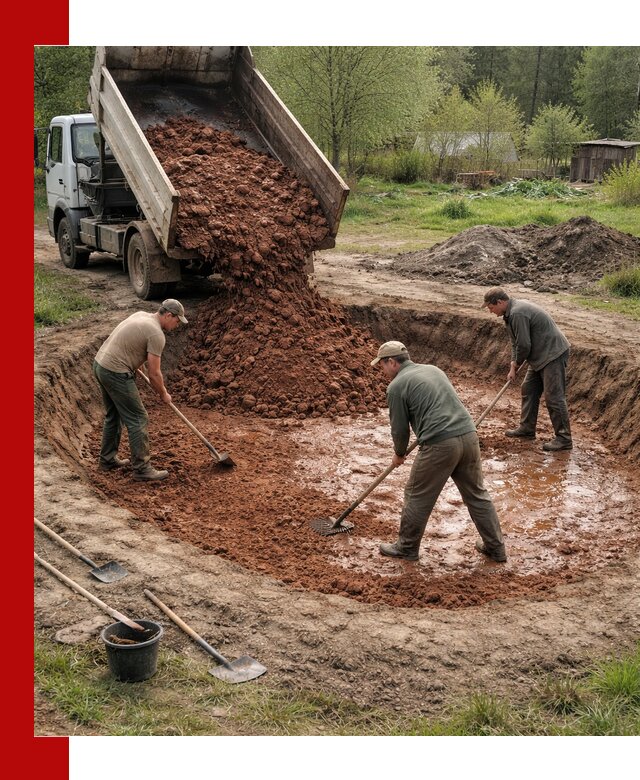 Купить качественную глину для пруда в Сергиевом Посаде