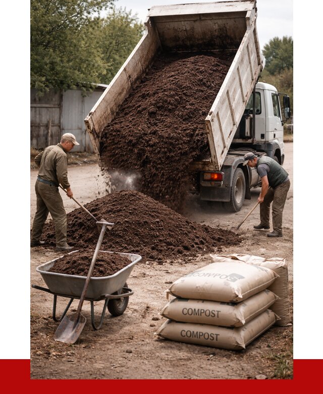 Купить компост в Сергиевом Посаде от 4298 р. за куб с доставкой | ПРОНЕРУДСгп
