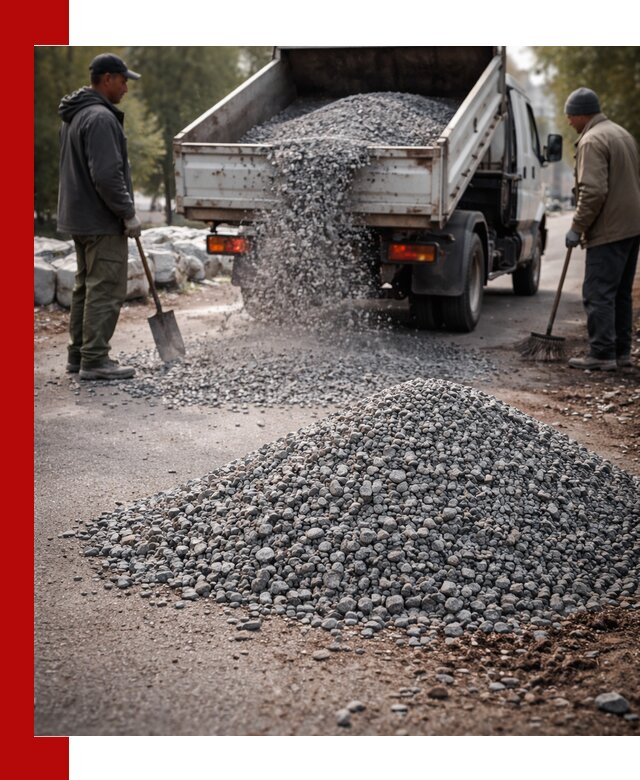 Гранитная крошка для посыпки дорог и тротуаров в Сергиевом Посаде