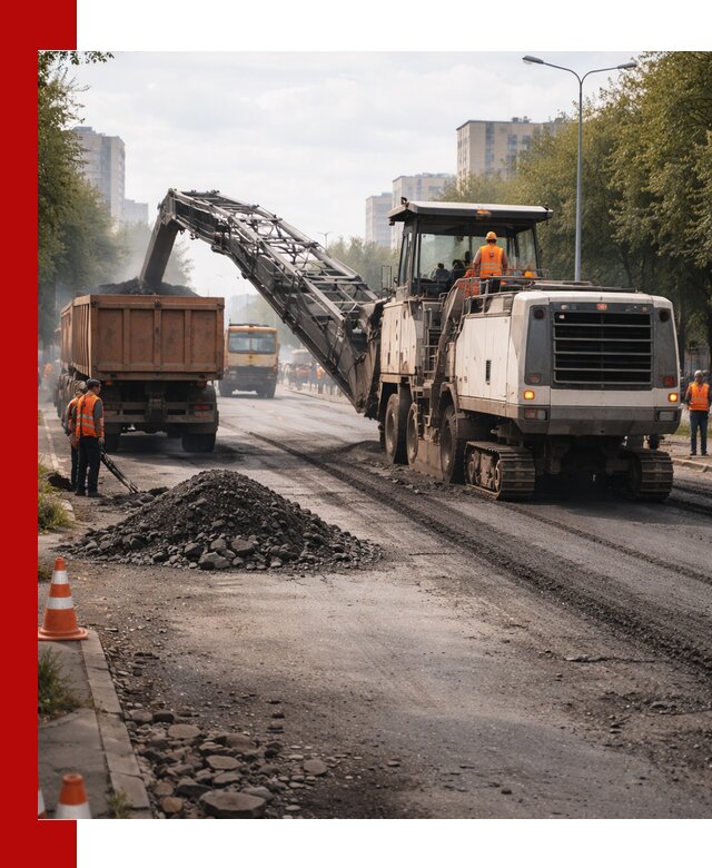 Фрезерованный асфальт в Сергиевом Посаде — удаление и вывоз старого покрытия