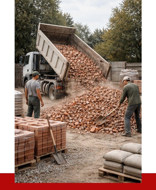 Бой кирпича в Сергиевом Посаде с доставкой от 4298 руб/куб | ПРОНЕРУДСгп