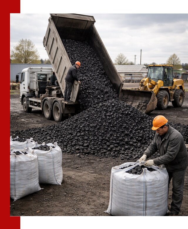 Доставка каменного угля в Сергиевом Посаде оптом и в розницу