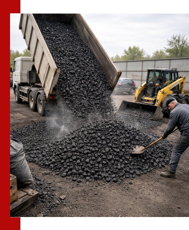 Доставка угля орех в Сергиевом Посаде оптом и в розницу