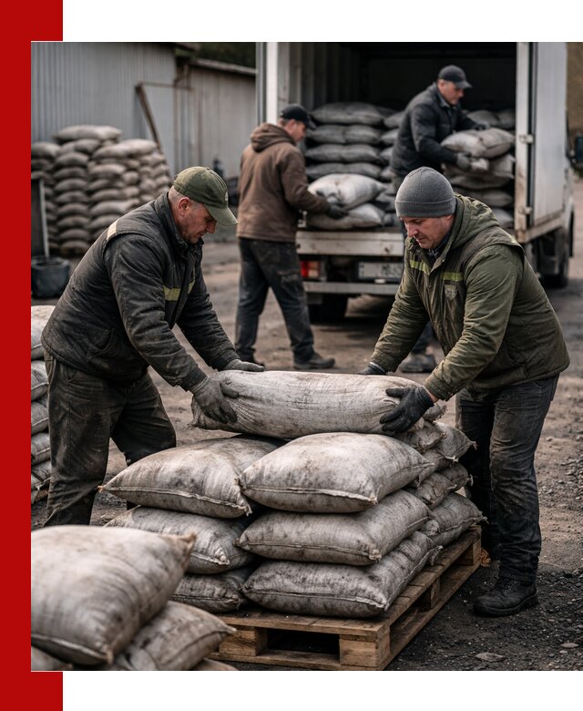 Доставка угля в мешках по выгодным ценам в Сергиевом Посаде